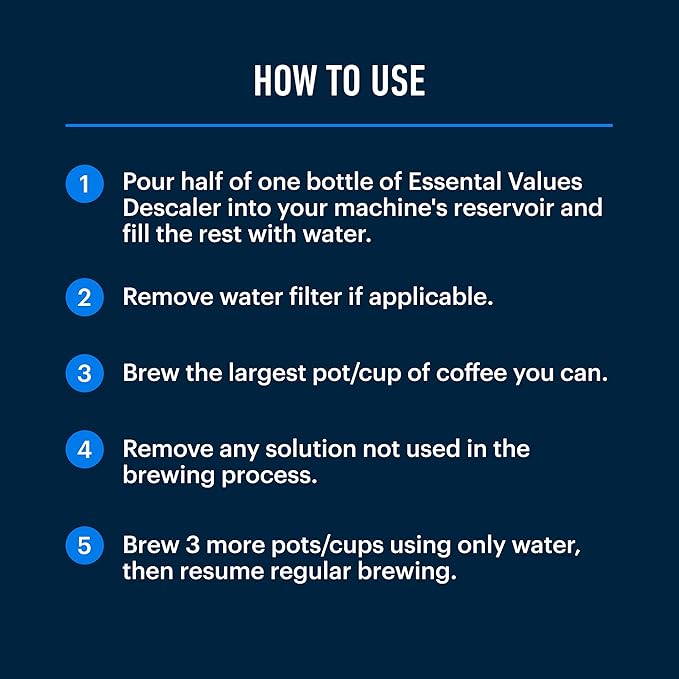 Essential Vales Descaling Solution Coffee Machine Descaler Cleaner - Image 5