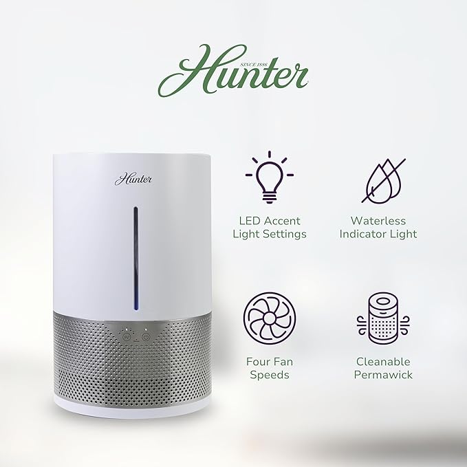 HHE150 Hunter Aspire 4.8L Evaporative Humidifier - Image 3