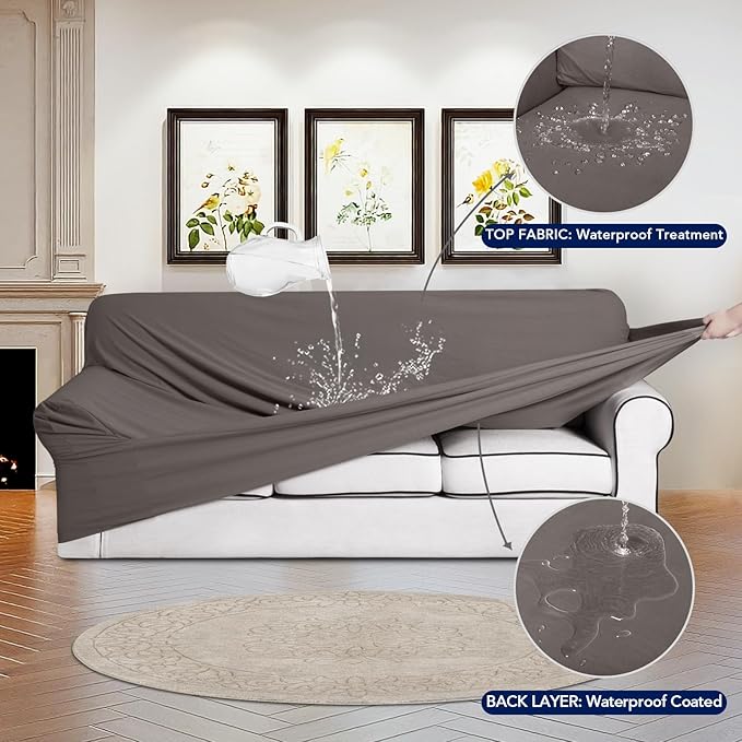 PureFit 100% Dual Waterproof Couch Cover Slipcovers - Image 3