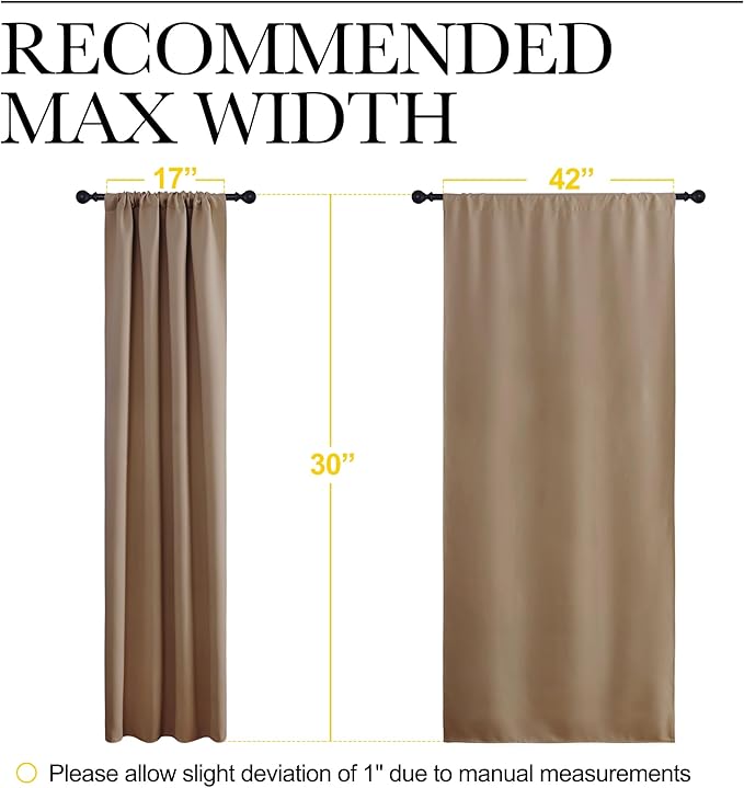 NICETOWN 2 Panels Blackout Curtains, Rod Pocket Thermal Insulated Drapes - Image 6