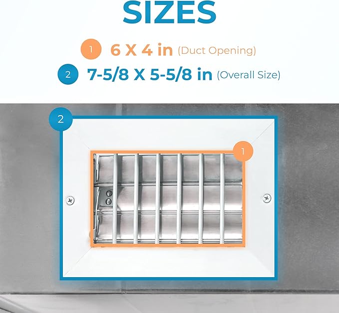 Aluminum 6 x 4 Inch Air Vent Covers - Image 3