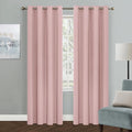 MYSKY HOME Pink Curtains for Living Room, 84 Inch Long Grommet Nursery Room by MYSKYHOME