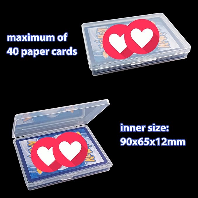 4 Pcs Mini Trading Card Case Clear Plastic Storage Box Game Card Deck Box Cards - Image 2