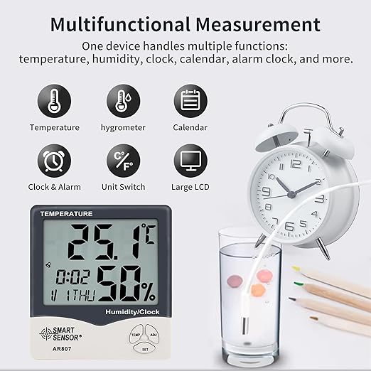 Digital Hygrometer Indoor Thermometer Room Temperature and Humidity Monitor - Image 2