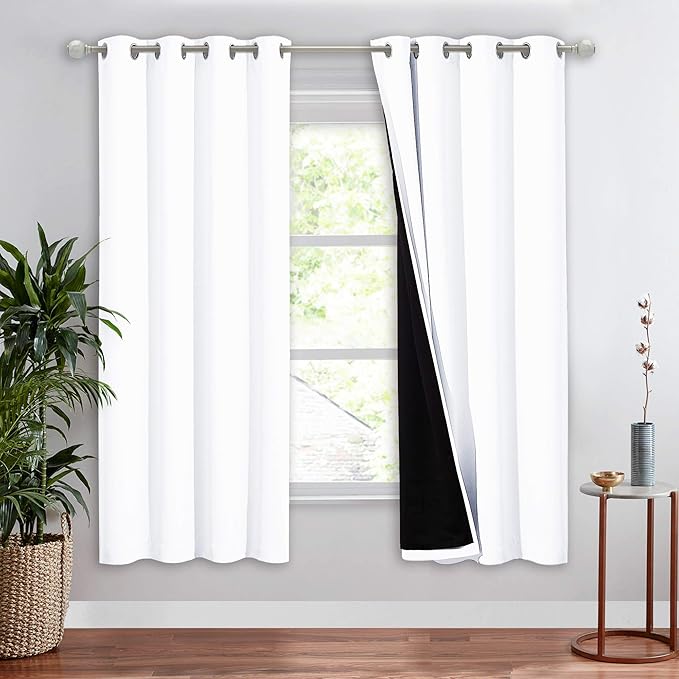 NICETOWN 100% Blackout Cold Blocking Window Curtain Panel, Full Light Blocking by NICETOWN
