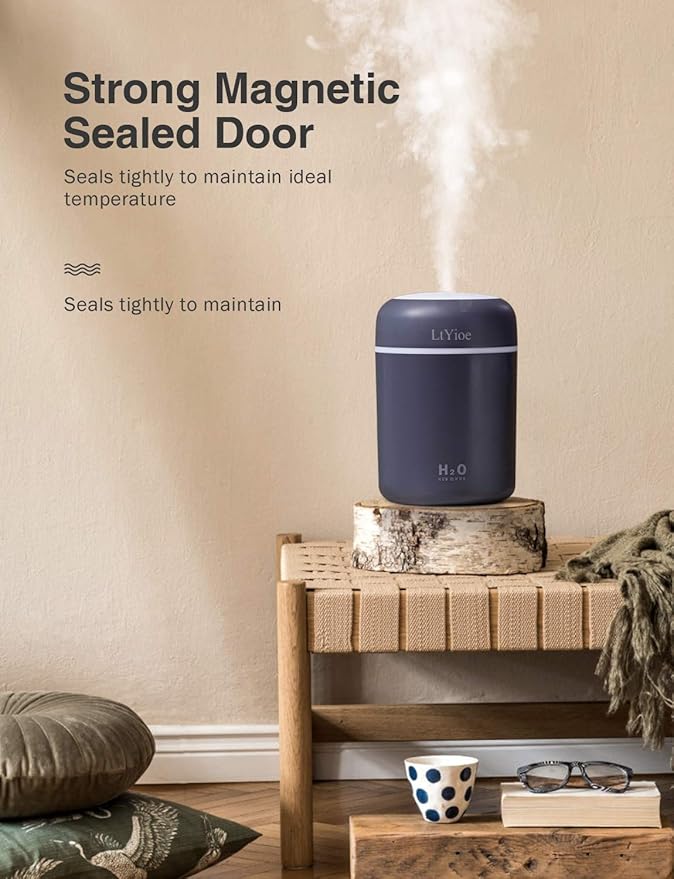 Colorful Cool Mini Humidifier, USB Personal Desktop Humidifier - Image 3