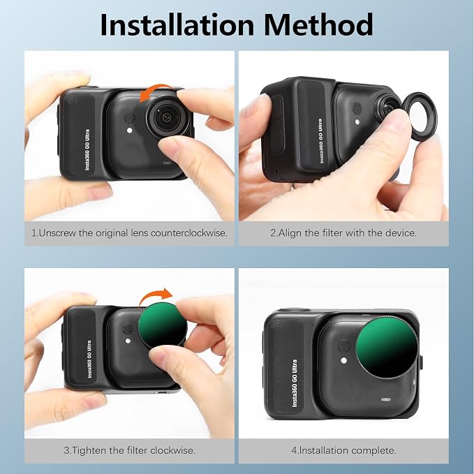 AMAZEAR ND/PL Filters Set for Insta360 GO Ultra Accessories, Insta 360 Go-Ultra - Image 7