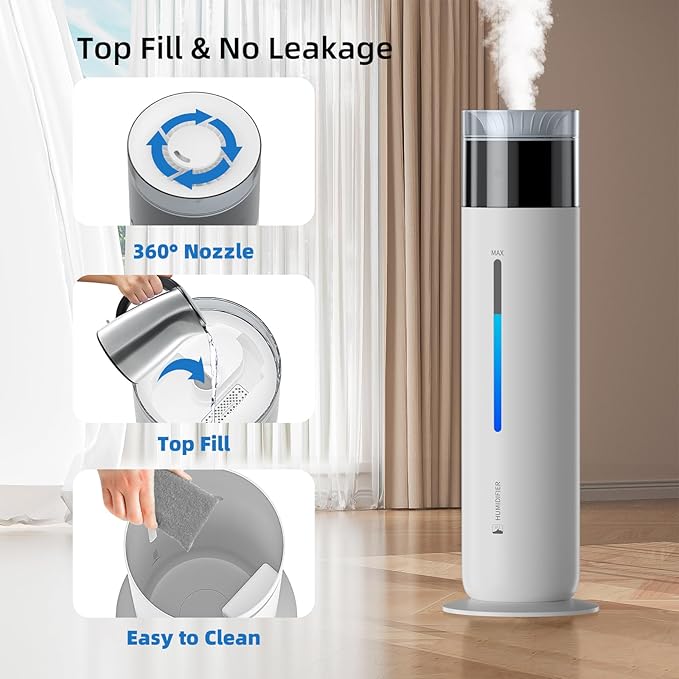 10L/2.6Gal Smart Humidifiers for Bedroom Large Room up to 600ft², 100H Runtime - Image 5
