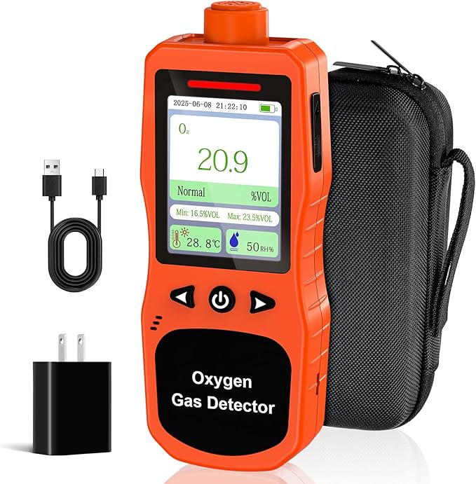 Portable Oxygen Detector, Rechargeable O2 Monitor by ZYKYCX