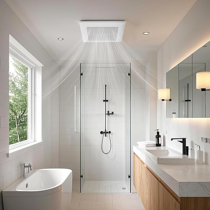 COSTWAY Bathroom Exhaust Fan, Ceiling Mount Ventilation Fan - Image 8