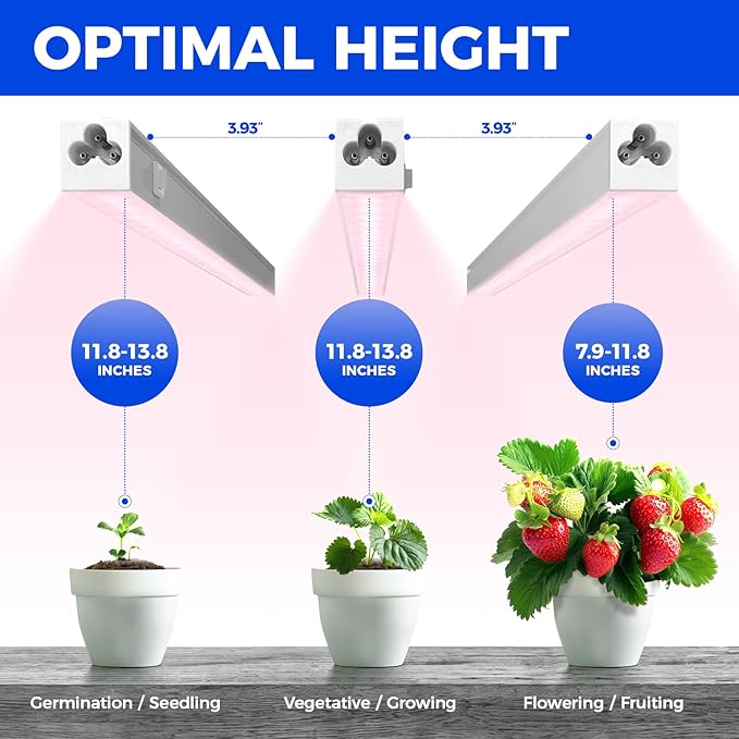 Barrina Grow Light for Indoor Plants, Full Spectrum Sunlight, 1ft Grow Lamp - Image 5