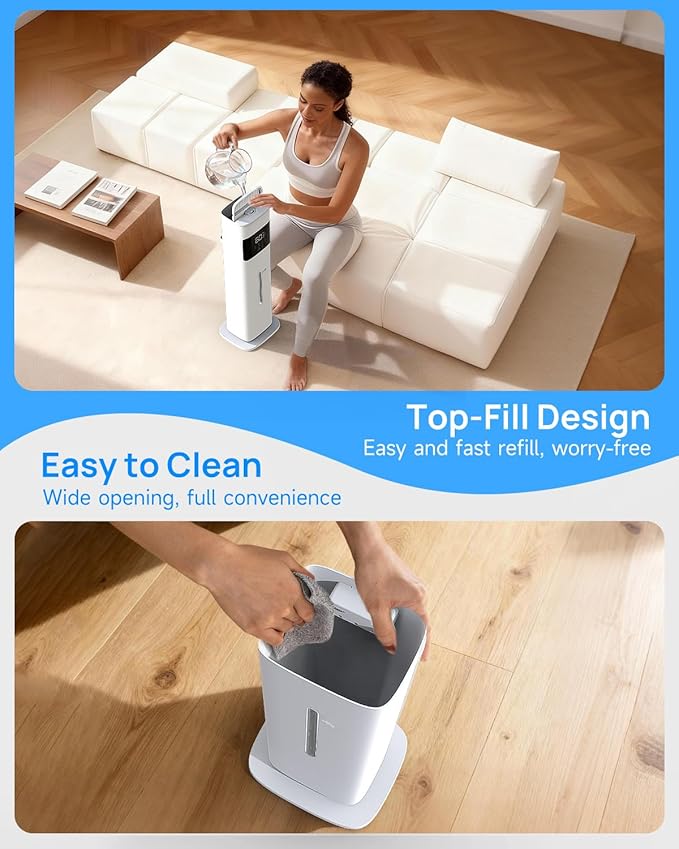 Warm & Cool Mist Humidifiers for Bedroom 500 sq ft, 2.1Gal/8L Top-Fill - Image 8