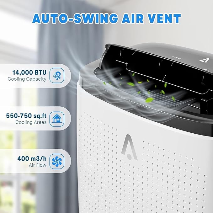 14000 BTU Portable Air Conditioners, 3-in-1 Cooling AC Unit w/Dehumidifier & - Image 6