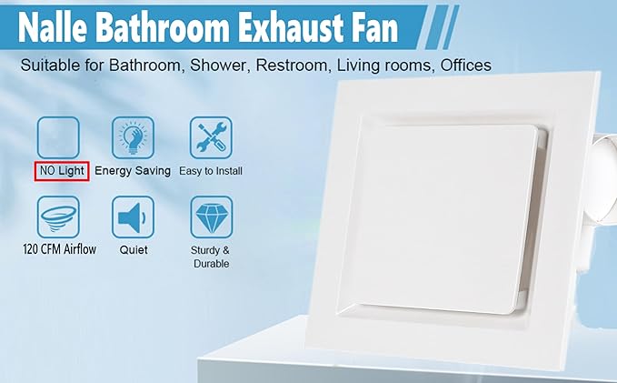 Nalle Ventilation Fan Ceiling Bathroom Exhaust Fan Extractor Fan （Style B） - Image 5