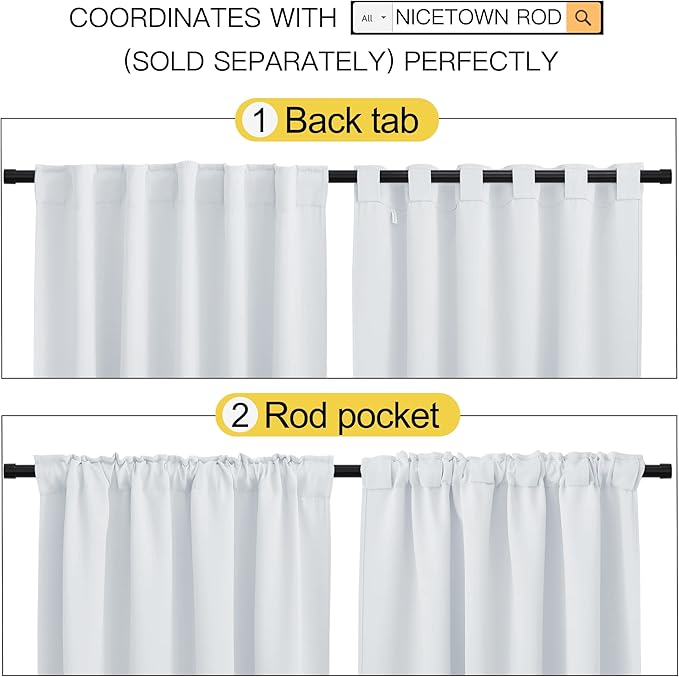 NICETOWN Short Curtains for Small Window - Image 3
