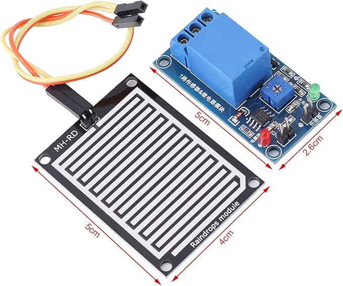 Rain Sensor Relay, 12V Raindrops Controller Module - Image 3