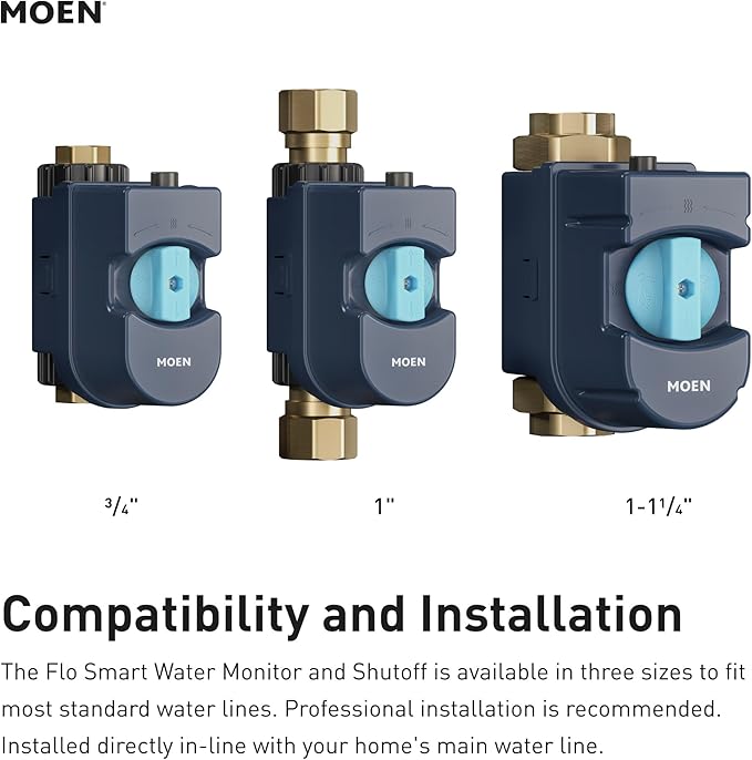 Moen Flo Smart Water Monitor and Automatic Shutoff Sensor, Wi-Fi Water Leak - Image 4