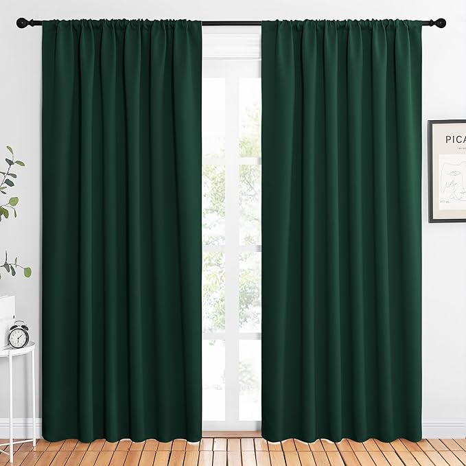 NICETOWN 2 Panels Blackout Curtains, Rod Pocket Thermal Insulated Drapes 84 by NICETOWN