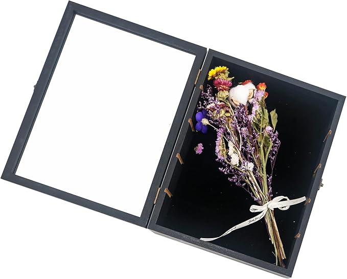 Shadow Box with Shelves, Keepsake Collectibles, Coins Military Medals Pins - Image 2