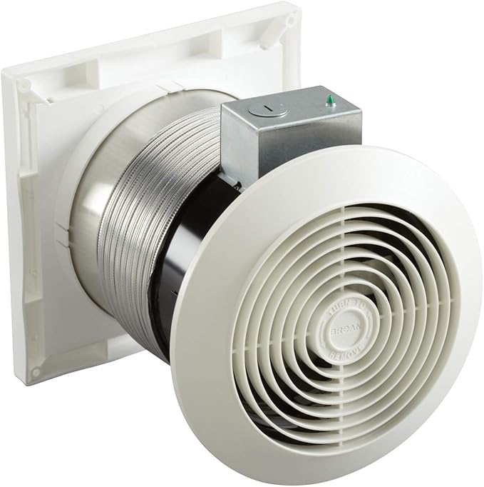 Broan-NuTone 512M Through-the-Wall Ventilation Fan White Cover, 6-Inch 70 CFM by Broan-NuTone