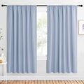 NICETOWN Bedroom Window Curtain Panels, Vintage Blue, 2 Panels, 62 in x 72 in by NICETOWN