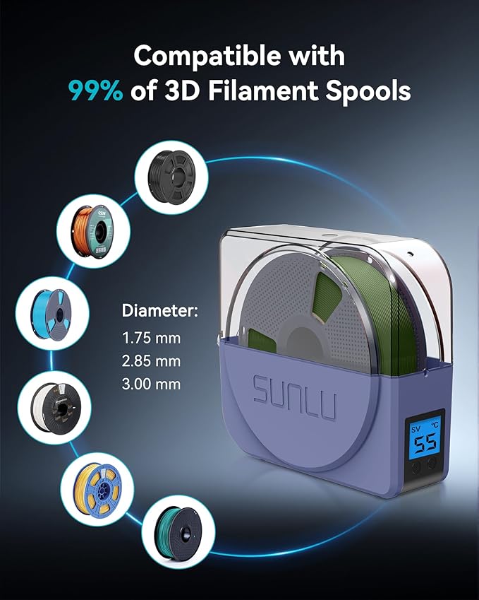 SUNLU Official Filament Dryer S1 Plus, Built-in Circulation Fan, Filament Dryer - Image 5
