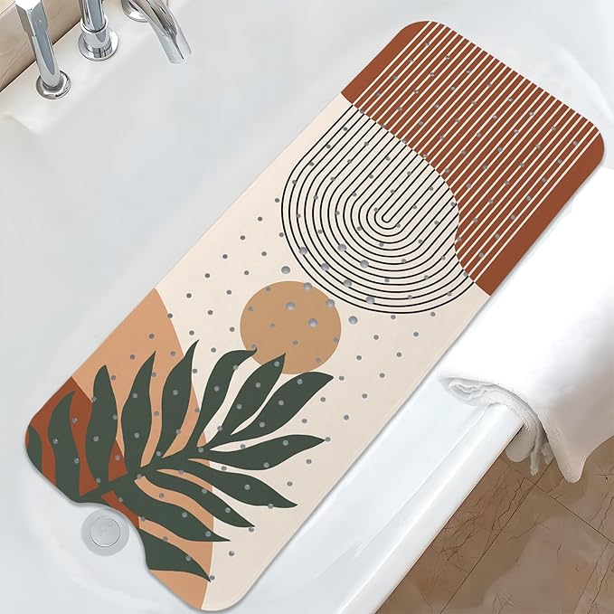 Rainbow Bathtub Mat Non Slip, Boho Baby Bath Mat by Unknown