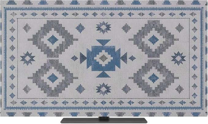 Southwestern Tribal Geometric Indoor TV Cover, Elastic TV Screen Protector - Image 2