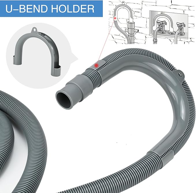 3.3ft Washing Machine Drain Hose Extension Kit, Universal 7PCS Set - Image 4