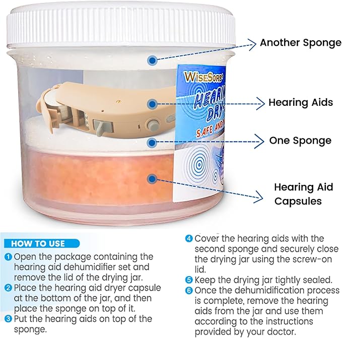 Hearing Aid Dryer, Hearing Aid Dehumidifier, Hearing Drying Jar and - Image 5