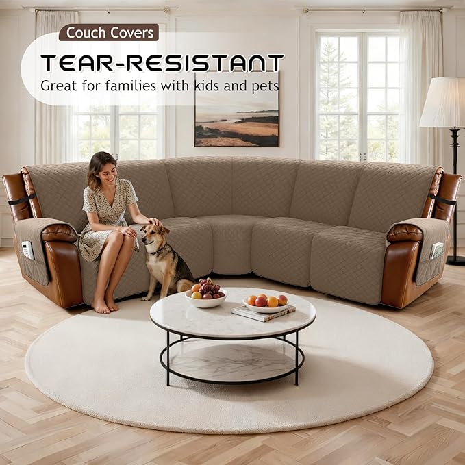 Arfntevss Waterproof Recliner Sectional Couch Covers - Image 7