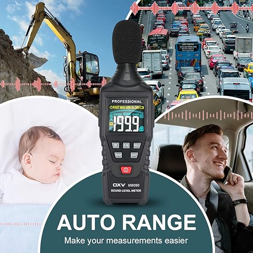 OXV Decibel Meter/Sound Pressure Level SPL Reader, Handheld Digital Measure - Image 5