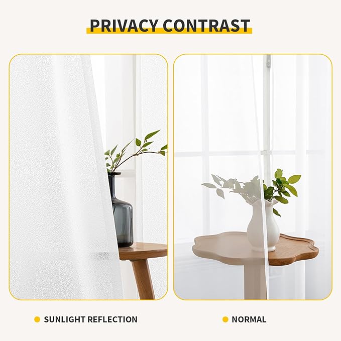 MIULEE White Thermal Insulated Curtains 84 Inches Long 2 Panels Set - Image 6
