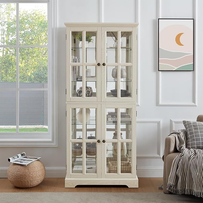 Lighted Glass Curio Cabinet - Image 5