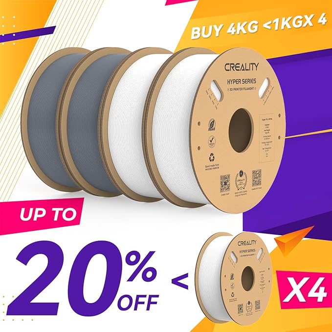 Creality Hyper PLA Filament 1.75mm, 30-600mm/s High Speed 3D Printer Filament - Image 2