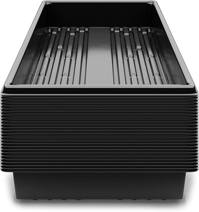 10x20 Inch Black Plastic 25 Pack Plant Propagation Tray – Growing Trays - Image 9