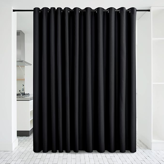 NICETOWN Black Room Dividers Curtains Screens Partitions, Premium Heavyweight - Image 2
