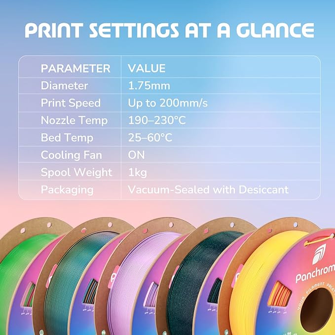Polymaker Panchroma Gradient PLA Translucent Magenta and Green 3D Printing - Image 6