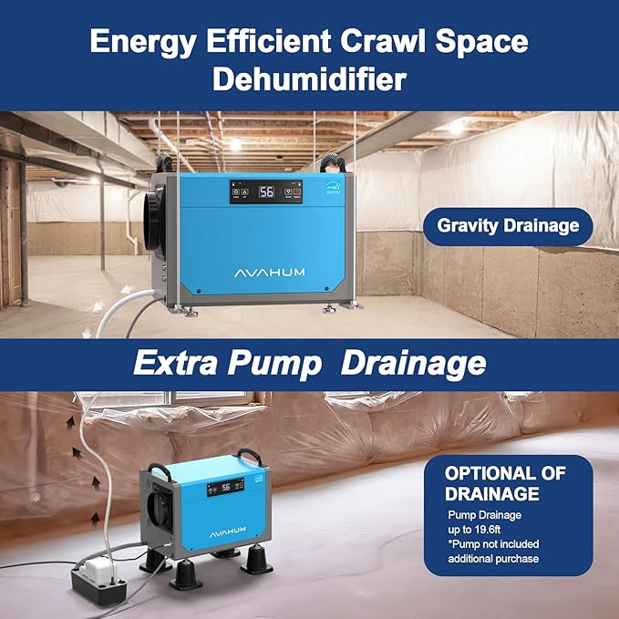 Crawl Space Dehumidifier 113 Pint Commercial Dehumidifier Energy Star Efficient - Image 5