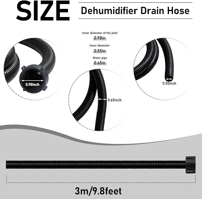 Dehumidifier Drain Hose 3/4 Inches FHT Connection - Image 2