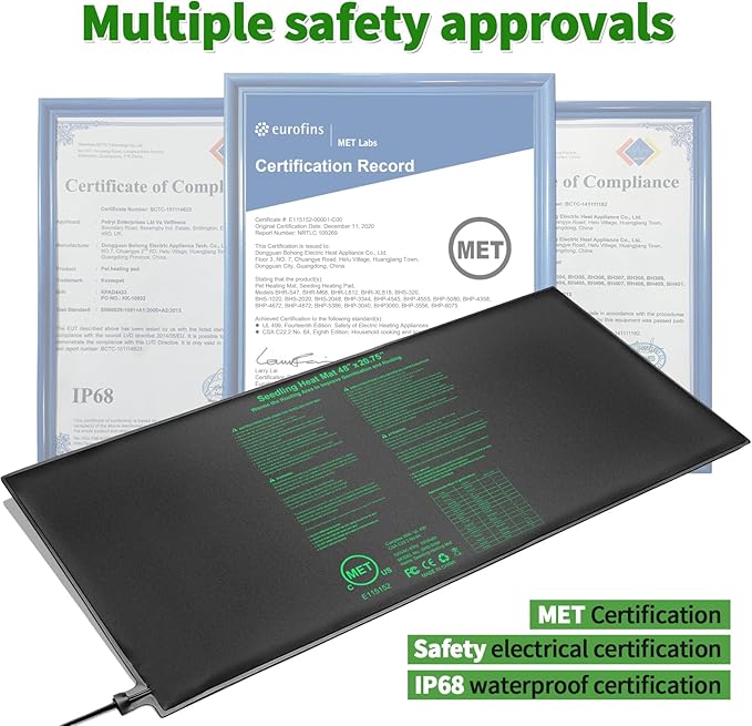 Seedling Heat Mat 48"x20.75", UL & MET-Certified Waterproof Plant Heating Pad - Image 6