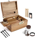 Large Wooden Box With Combination Lock, Wooden Lock Box With Lid, Locked by NOELNEXUS