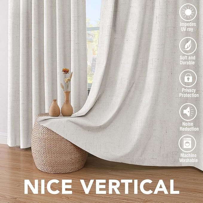 H.VERSAILTEX Blackout Curtains, Durable Thick Textured Look 100% Blackout Patio - Image 7
