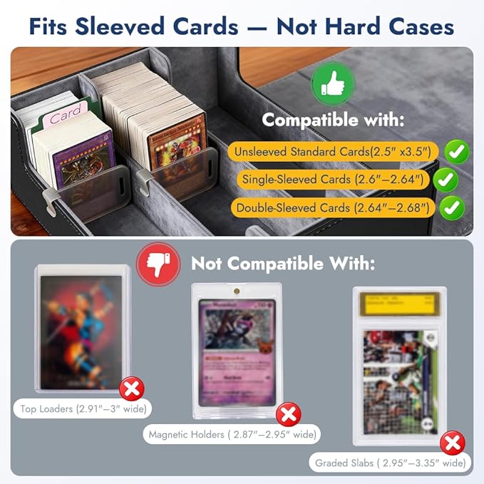 Shintop Card Storage Box for 1800+ Trading Cards, Deck Organizer Case - Image 3