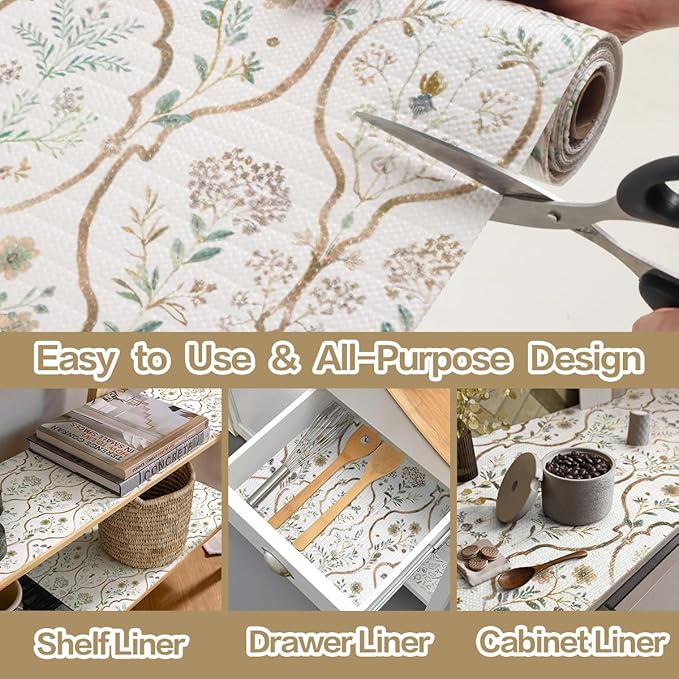 Drawer and Shelf Liner for Kitchen Cabinets Non-Adhesive Drawer Liners Strong - Image 5