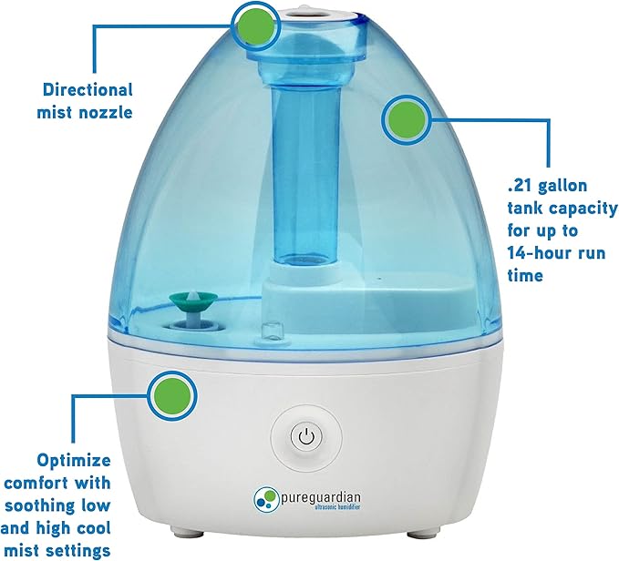 Pure Guardian H910BL Ultrasonic Cool Mist Humidifier, 14 Hrs. Run Time - Image 5