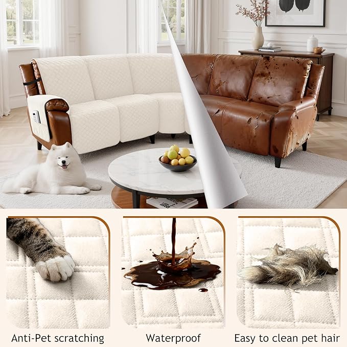 Arfntevss Waterproof Recliner Sectional Couch Covers - Image 6