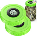 Mason Jar Lids Built-In Stash Hygrometer Herb Curing monitor fits all Wide by ZHANXUBIO