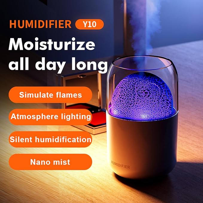 Portable Mini Humidifier, 300ml Small Cool Mist Humidifier, USB Personal - Image 2