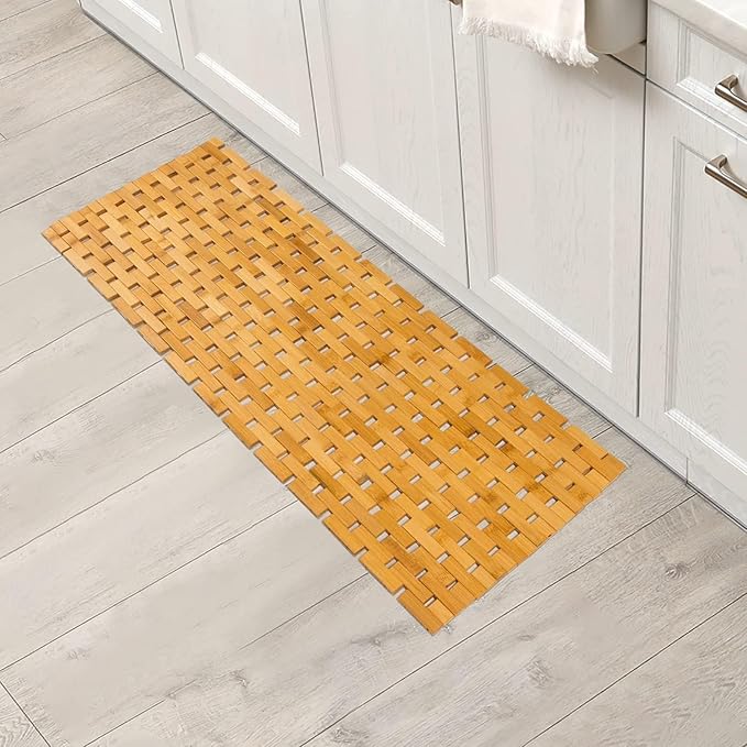 Bath Mat Bathroom Runner Long Large Rugs Floor Wood Shower Bathtub Waterproof - Image 6